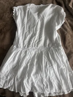 Beautiful Zara linen lace dress size small thumbnail 4