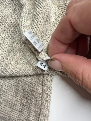 Neutral knit silk linen cardigan open front minimalist marled made in italy Flaw thumbnail 15