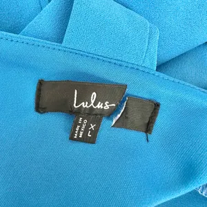 NEW Lulus Glamorous Dedication Blue Sleeveless Column Maxi Dress Formal XL thumbnail 7