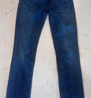 7 For All Mankind Double Button Flare Jeans Trouser Pocket Sz 28 thumbnail 1