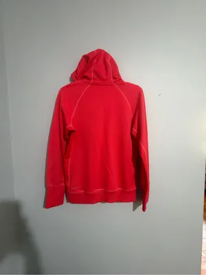 Nike Women's Bright Red Pullover Hoodie with Swoosh- Med thumbnail 6
