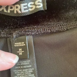 Express Velvet Leggings Full Length Size Medium Black 32" Inseam thumbnail 11