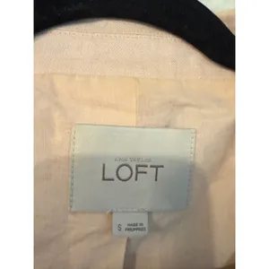 LOFT Blazer Womens Small Pink Linen Cotton Blend Two Button Lightweight Jacket thumbnail 2