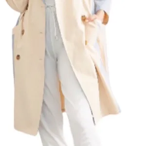 New Belted Trench Coat In Color Khaki / Blue thumbnail 9