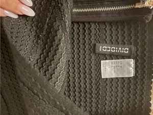 H&M Black Textured Pencil Mini Skirt thumbnail 2