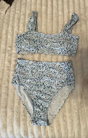 high waisted bikini Blue thumbnail 1