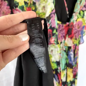 ASOS floral flowy english garden party fairycore dress open back women's‎ size 6 thumbnail 8