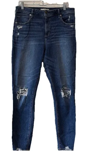 Abercrombie & Fitch Women's Jeans 32/14L The Super Skinny High Rise Distressed thumbnail 1