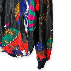 Vintage Kocal Baroque Bomber Jacket Hot Air Balloon Print Windbreaker 80s 1 Size thumbnail 3