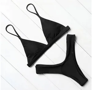 OMKAGI Black Triangle Bikini Set Swimwear Size S NWT thumbnail 1