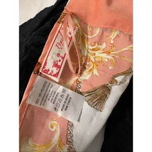 Penelope Boutique Satin Chain Halter Crop Top Pink Baroque Scarf Tie Back – Size thumbnail 8