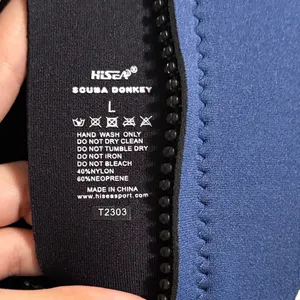NWT Scuba Donkey Hisea Navy Long Sleeve Neoprene Front Zip Wetsuit Swim Shorts thumbnail 5