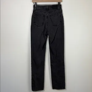 Abercrombie 90s Straight Jeans Curve Love Women’s Size 25 or 0 Black Denim thumbnail 5