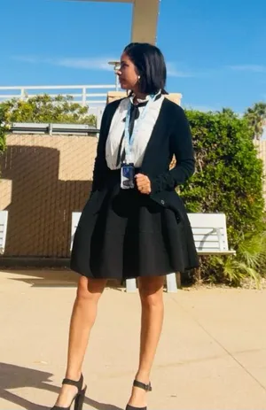 H&M Black Circle Skater Skirt thumbnail 1
