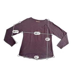 Wearables Long Sleeve Top Women Small Purple Excellent Slub Knit Boat Neck thumbnail 5