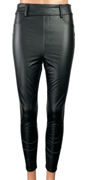 NEW Halara Women's Black High Waisted Pull On Slim Fit Skinny Trousers Pants S thumbnail 1