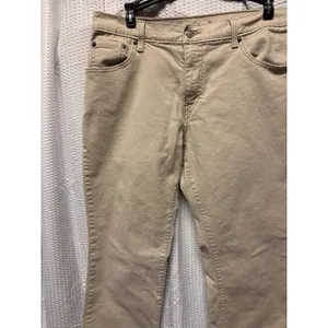Levi's 550 Relaxed Boot Cut‎ Women Khaki Cotton Spandex Jeans Size 12 M thumbnail 3
