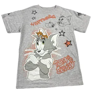 Tom & Jerry Freeze Women's Size XXS T Shirt Raised Embroidery‎ Cat Mouse Cartoon thumbnail 1