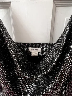 Garage Black Sequin Mini Dress thumbnail 4