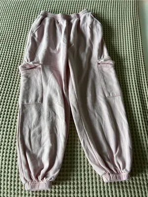 Pink Cargo Sweatpants - Soft Elastic Waist & Ankle thumbnail 1