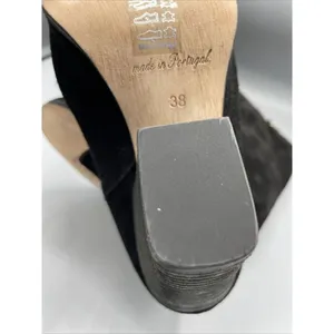 Lady Luck Black Tall‎ Heel Women's Boots Black Suede Made in Portugal Size 38 thumbnail 7