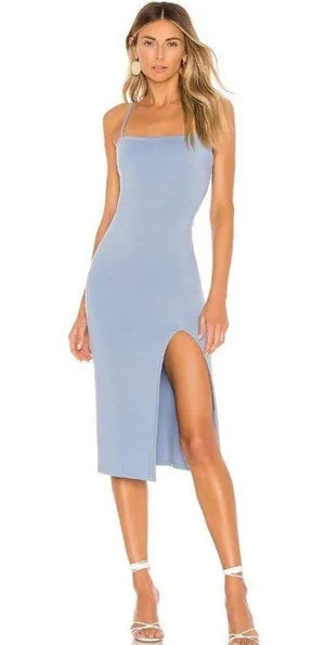 Blue Bodycon Midi Dress thumbnail 1