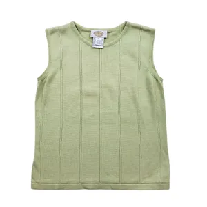 Vintage Talbots Tank Top Womens XS Green Ribbed Cable Knit thumbnail 2