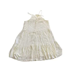 altar’d state‎ pale yellow flare high neck tie dress size M thumbnail 7