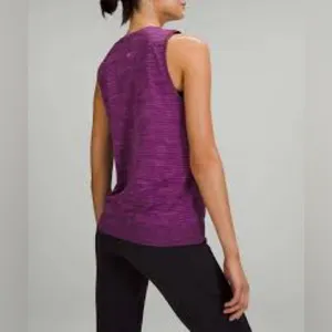 Lululemon Purple Swiftly Relaxed Muscle Tank Top Size Est. 12‎ thumbnail 2