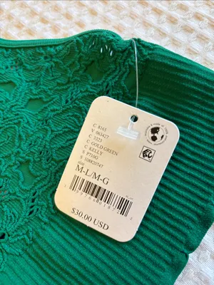 NEW! Free People Intimately AMARA Seamless Kelly Green Lace Bralette Top M/L thumbnail 4