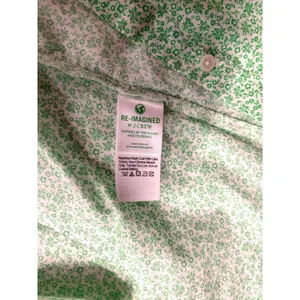 J.Crew Re-Imagined Green White Floral Ditsy Button Down Shirt BF817 Small thumbnail 7