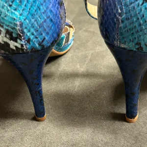 Thalia Sodi Blue and Black Strappy Heels thumbnail 6