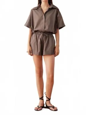 Onika Asha fawn brown NWT cotton boho comfy casual shorts M thumbnail 13