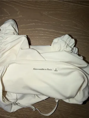 Abercrombie One-Shoulder White Ruched Tank Top size S thumbnail 3