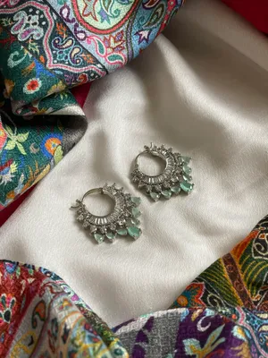 Turquoise & Silver Earrings thumbnail 5