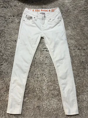 Rock Revival White Women's Skinny Jeans size 26 thumbnail 1