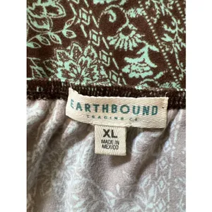 Earthbound Trading Co Sleeveless Maxi Dress Brown Mint Green Boho Hippie Lounge thumbnail 4