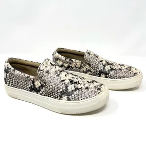 Steve Madden Gills Natural Snake Embossed Vegan Leather Slip-On Sneakers Size 7 thumbnail 10
