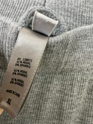 {XL} Skims Soft Modal Spandex Gray Ribbed Lounge Pants thumbnail 4