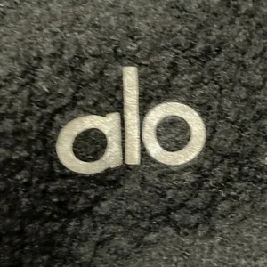 Alo Yoga Women's Black Long Sleeve Sherpa Fleece Hoodie Hooded Sweatshirt Top L thumbnail 5
