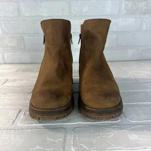 Bullboxer Dorian Ankle Boots Womens 10 Brown Leather Chelsea Wedge Zipper Grunge thumbnail 9