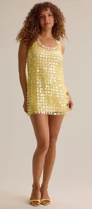 Altar'd State Crochet Sequin Mini Dress thumbnail 1