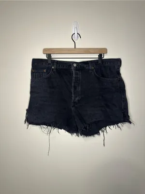 AGOLDE Dee Vintage High Rise Jean Shorts Divise Black A9035-1157 Aritzia size 34 thumbnail 9