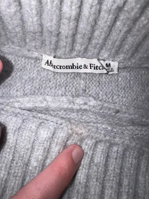 Abercrombie & Fitch Heather Gray Ribbed Mock Neck Sweater thumbnail 2