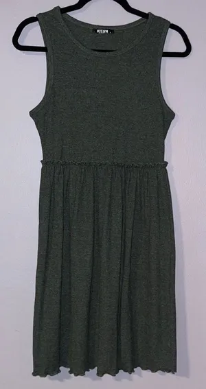 Olive Green Sleeveless Dress Size M thumbnail 1