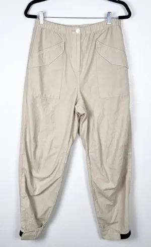 Rag‎ & Bone Womens Barrel Leg Pants Tan Beige Lightweight Elastic Waist Size M thumbnail 1