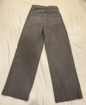Just Black Denim Jeans High Rise Wide Leg Gray Denim 27 thumbnail 4