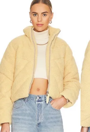 NEW EAVES x REVOLVE Izzy Jacket‎ in Beige Cream tan Size Small thumbnail 1