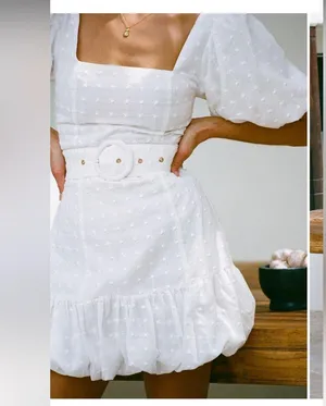 Sabo Skirt White July Dress size small 4 bride wedding bachelorette thumbnail 2