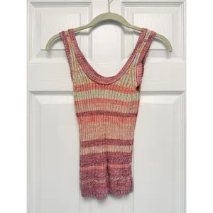 Zimmermann Space Dye Knit Tank Top and Maxi Skirt Set Pink Orange XS 0 thumbnail 6